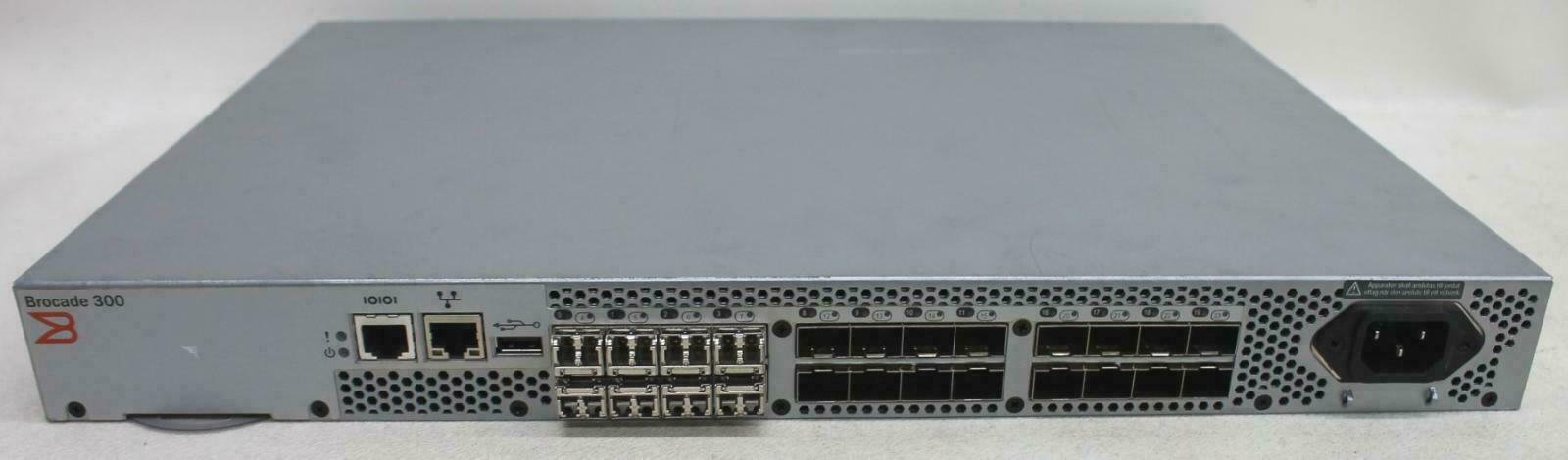 Brocade 300 24 Port 8Gb FC SAN Switch 8 Ports Active BR-320-0008 EGM+Fabric Lic.
