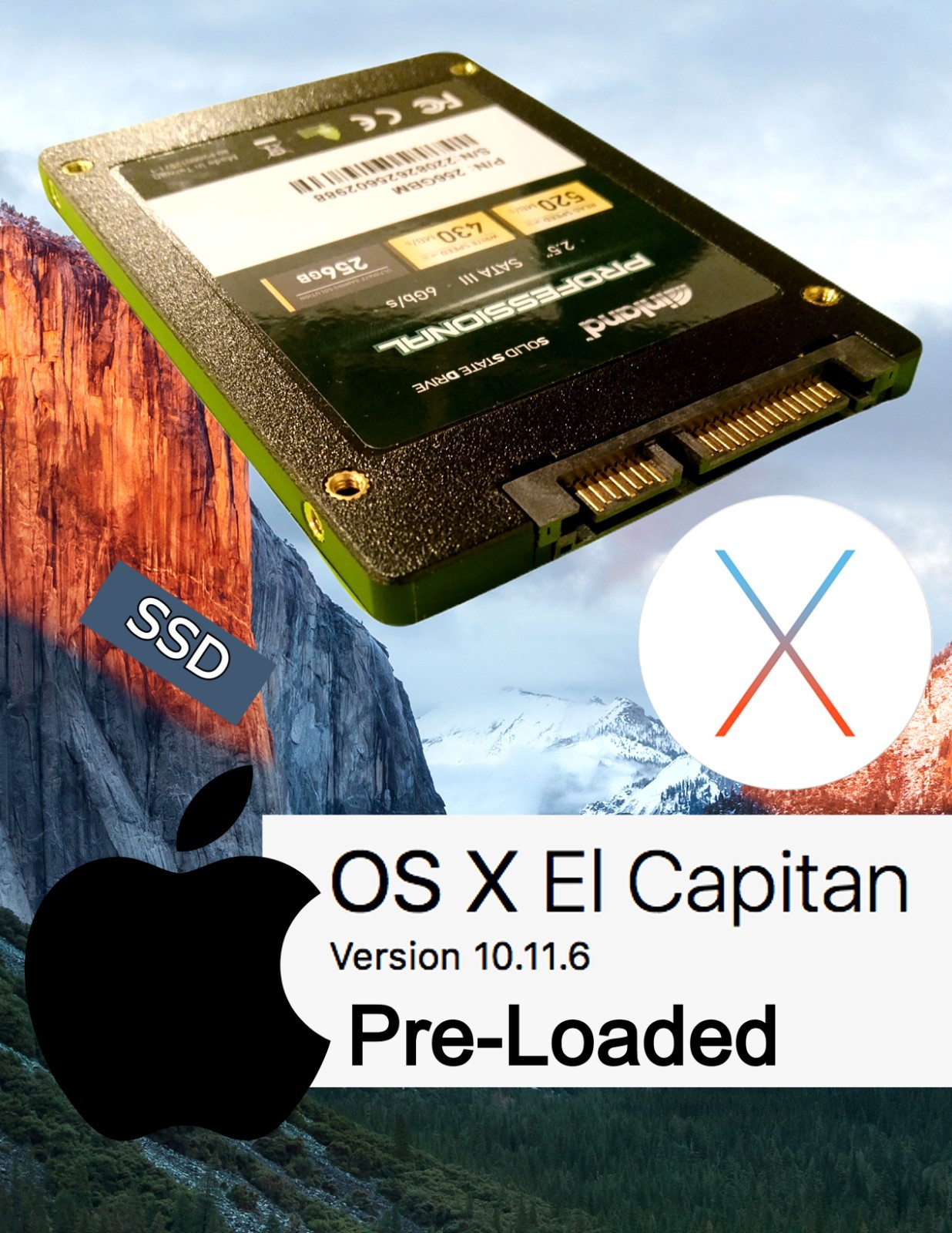 256GB 2.5" SSD | OS X El Capitan 10.11 Pre-Loaded | MACBOOK PRO 2010 2011 2012