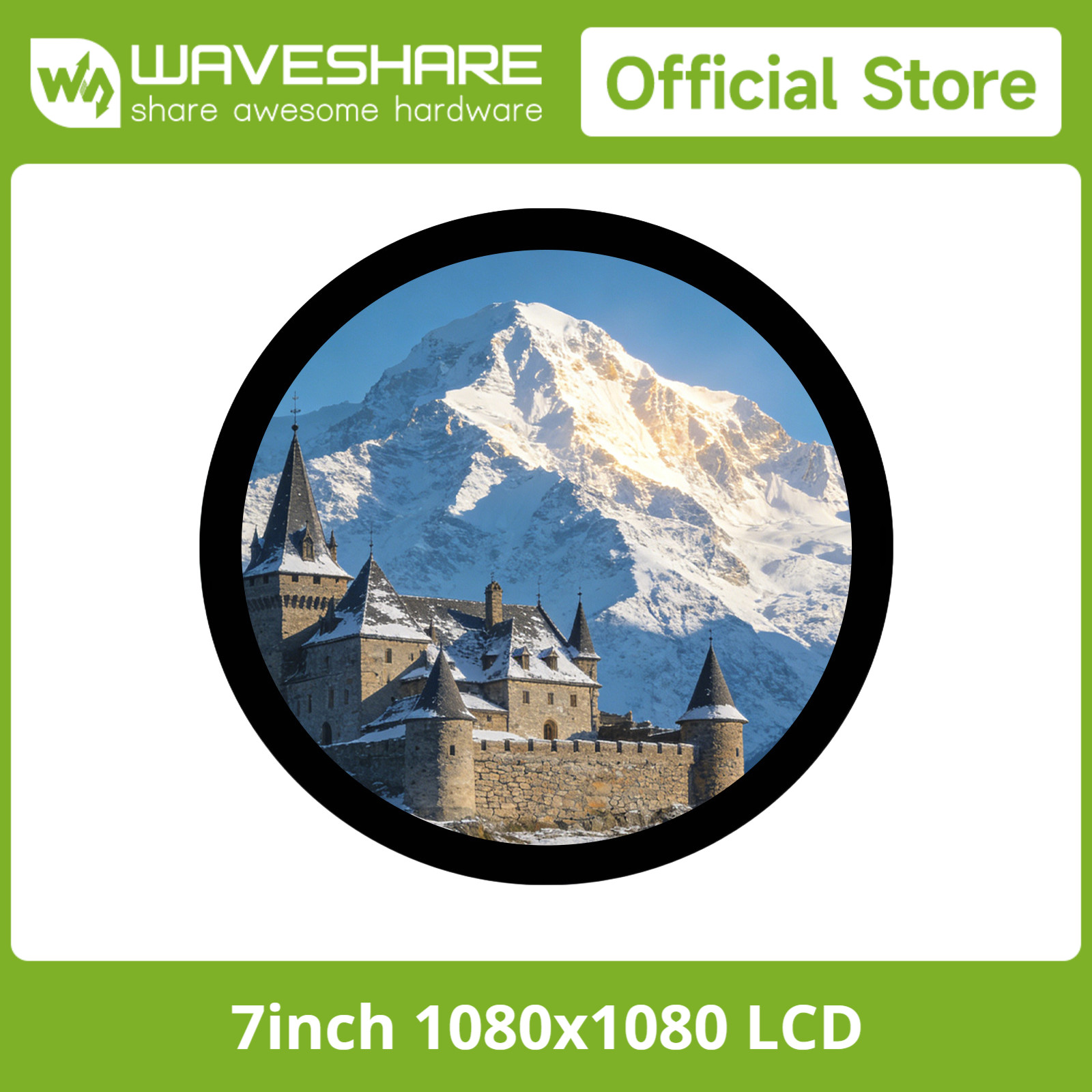 Waveshare 7inch HDMI Round Capacitive Touch Display1080��1080 IPS Display