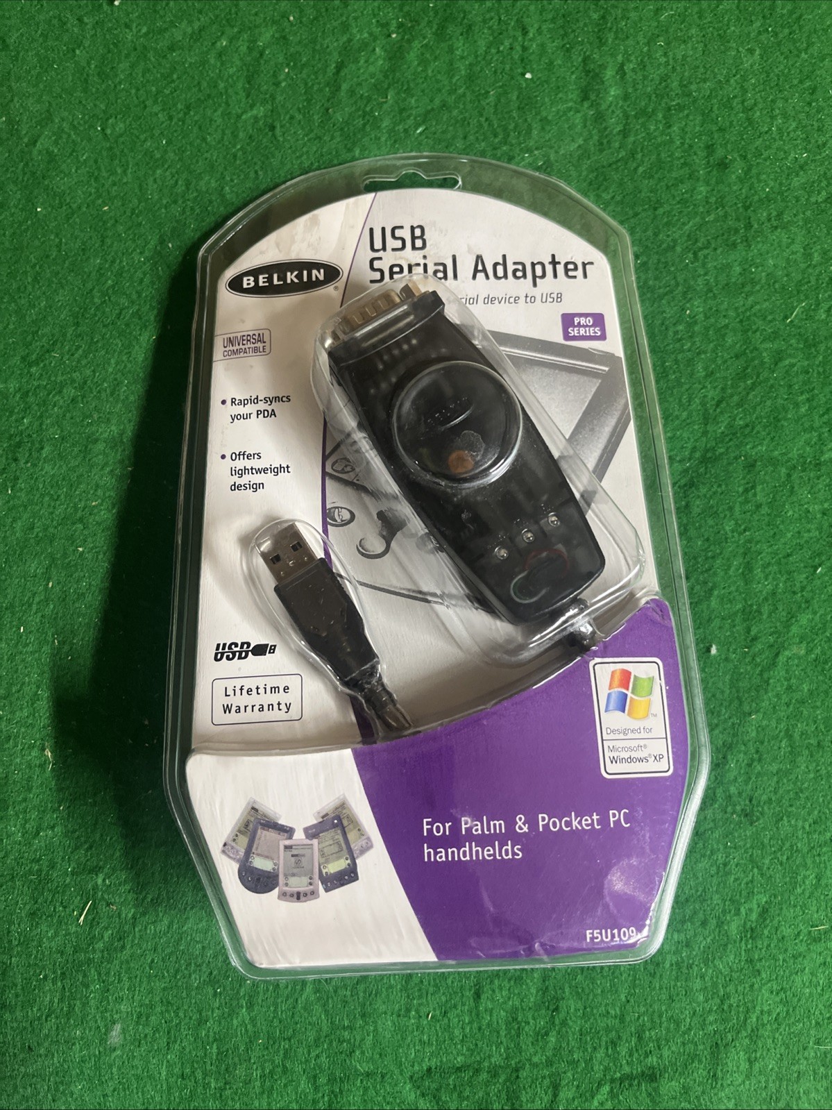 New Sealed Belkin F5U109 USB To 9 Pin RS232 Serial Converter Adapter PC Mac @2B