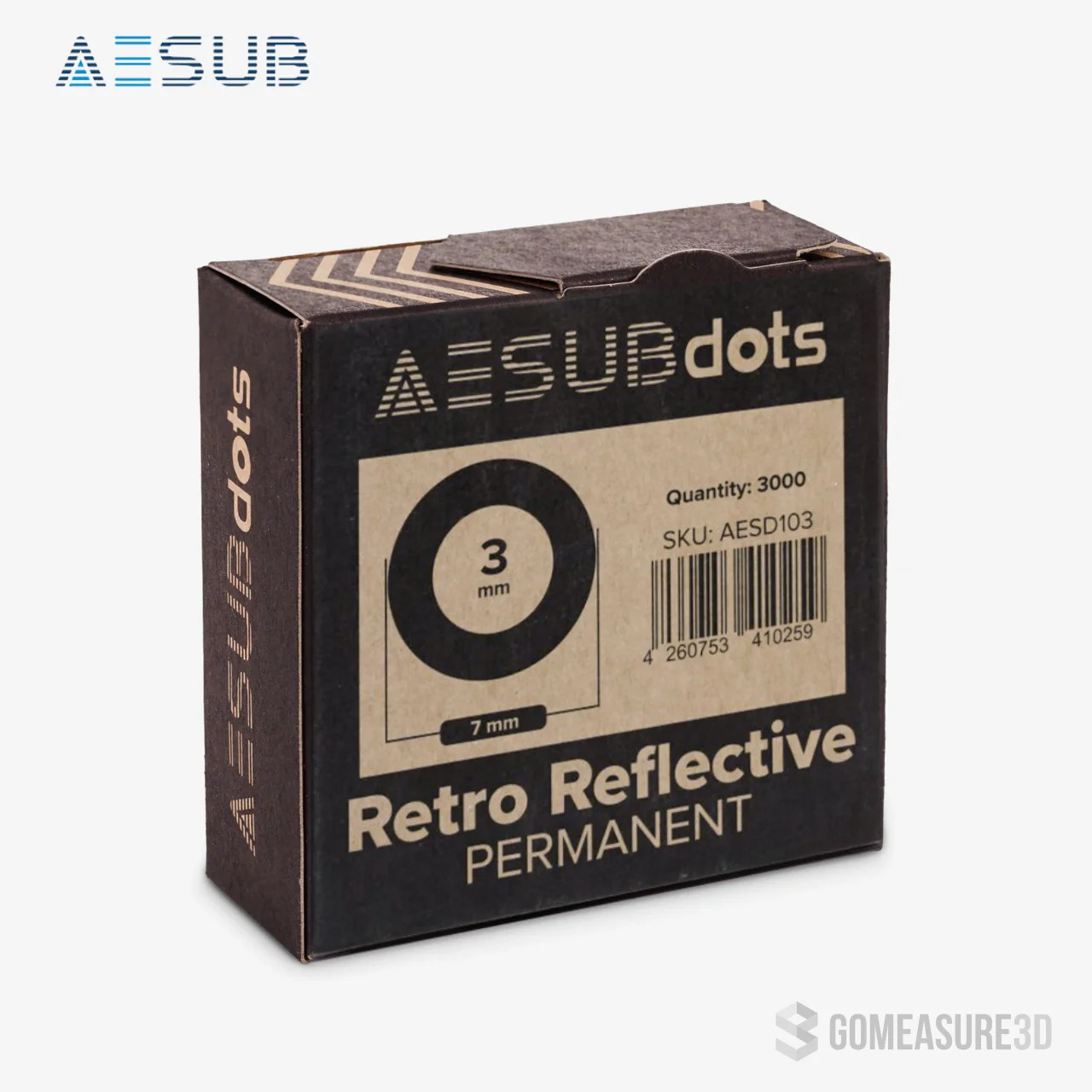 AESUB Dots Retro Reflective Permanent 3mm