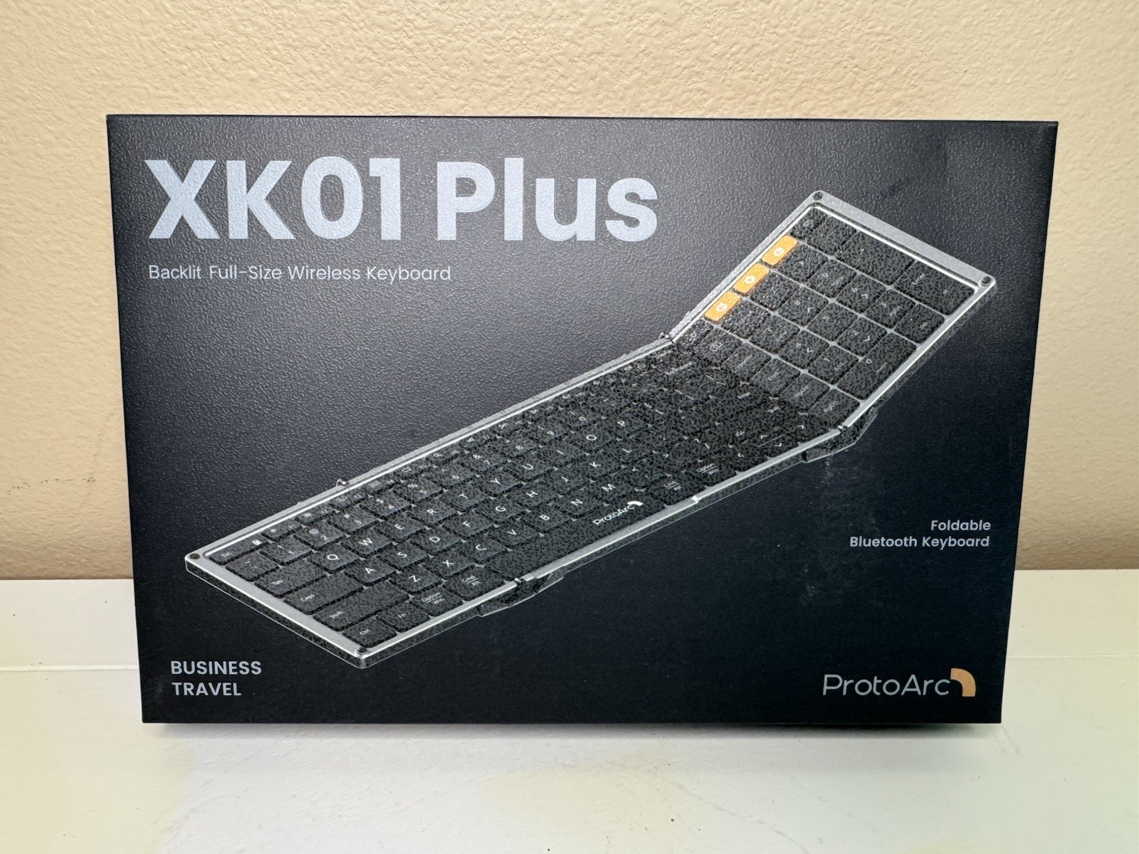 ProtoArc XK01 Plus Foldable Backlit Full-Size Wireless Keyboard - NEW IN BOX