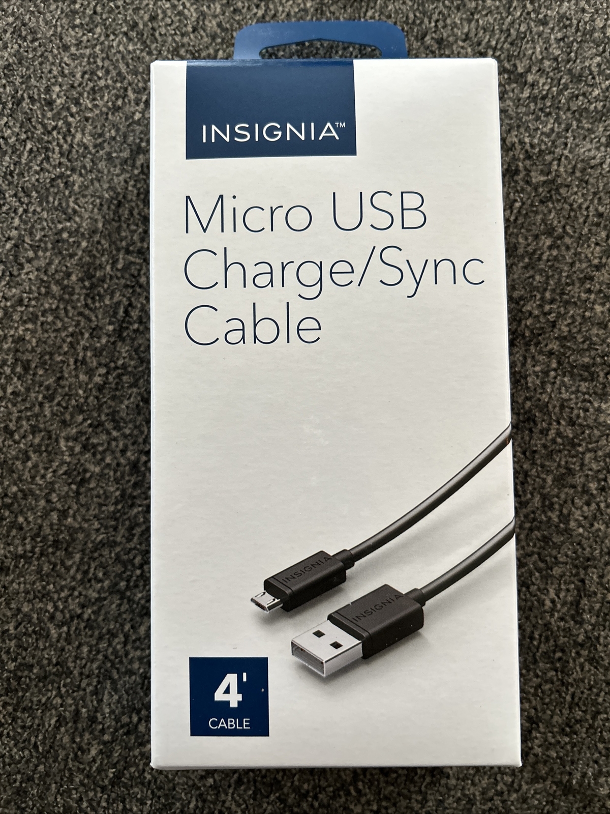 Box Of 24 Insignia- 4' Micro USB Cable - Black NEW