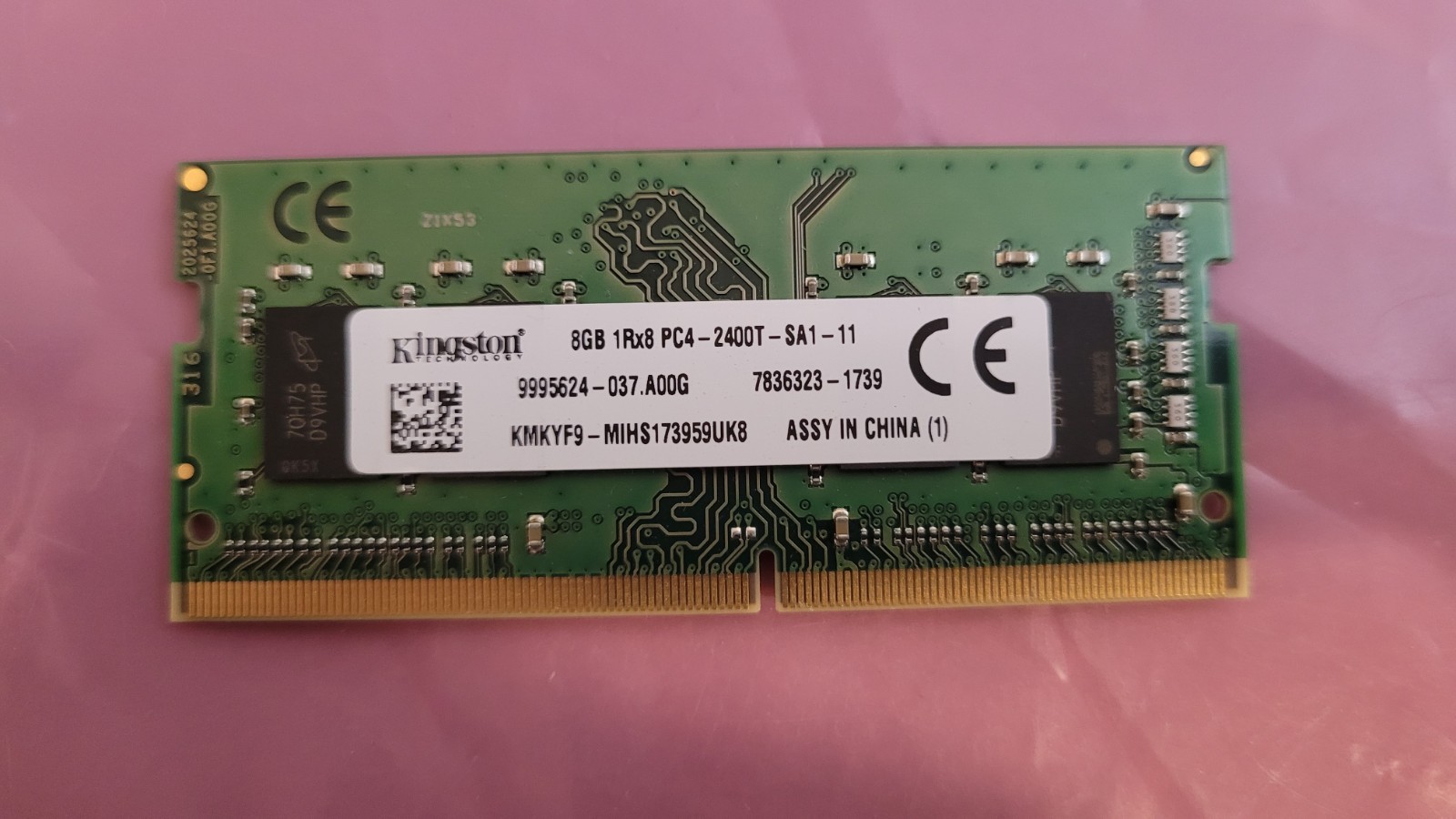 Kingston 8GB PC4-2400T PC4-19200 DDR4 2400 1.2V CL17 Laptop RAM Memory