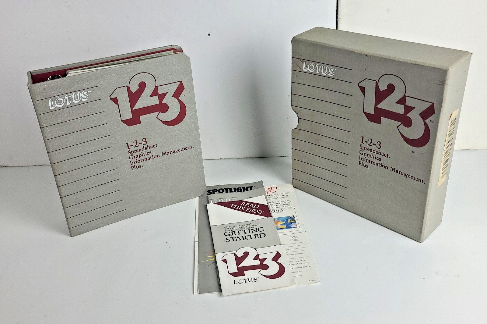 LOTUS 123 Version 1A For DOS Vintage Software With 5.25" Floppy Disks Complete