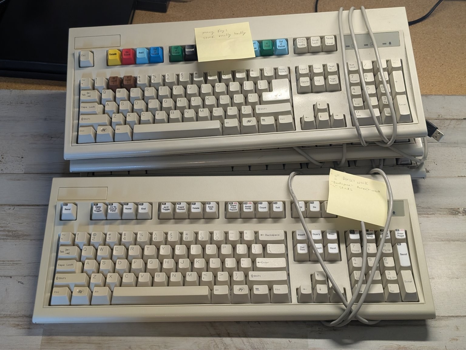 Key Tronic E03600U1 Keyboard Lot of 4 USB Vintage PC Retro Beige Dispatch