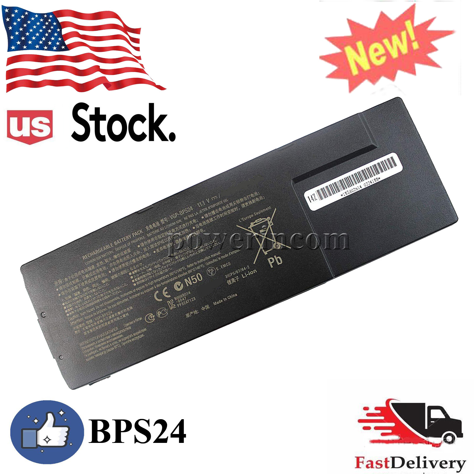 Battery for Sony VAIO SVS13 SVS15 Series VPCSD-113T PCG-41215T PCG-41216L Laptop