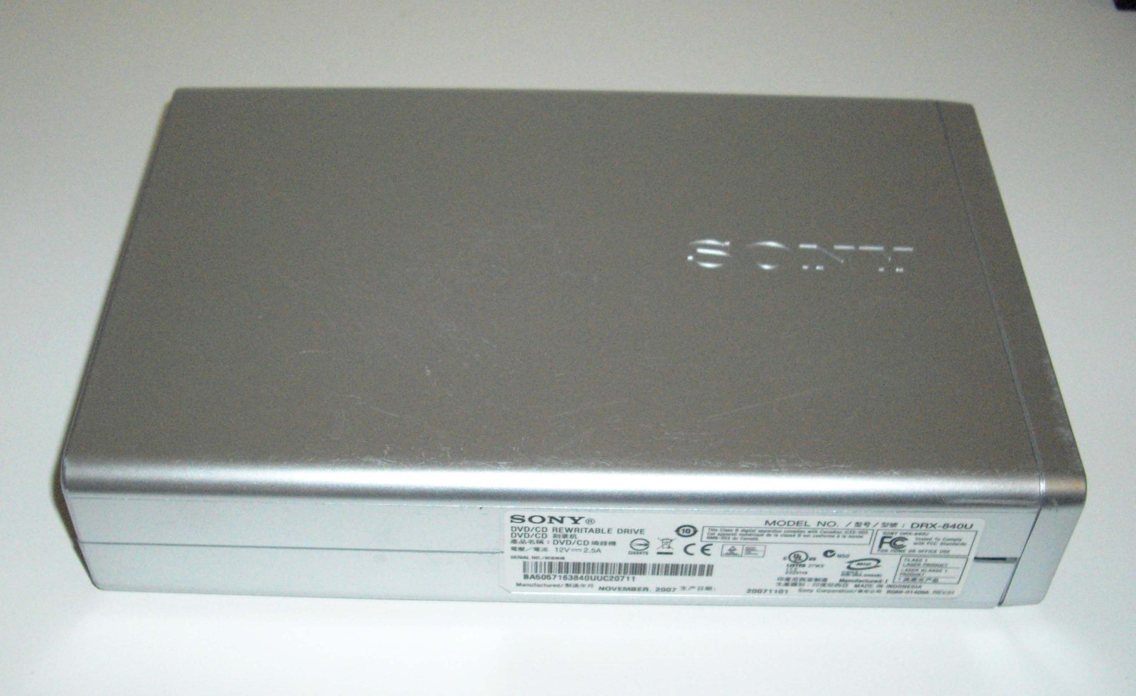 Sony DRX-840U DVD/CD Rewritable Drive Tested Working NO POWER SUPPLY
