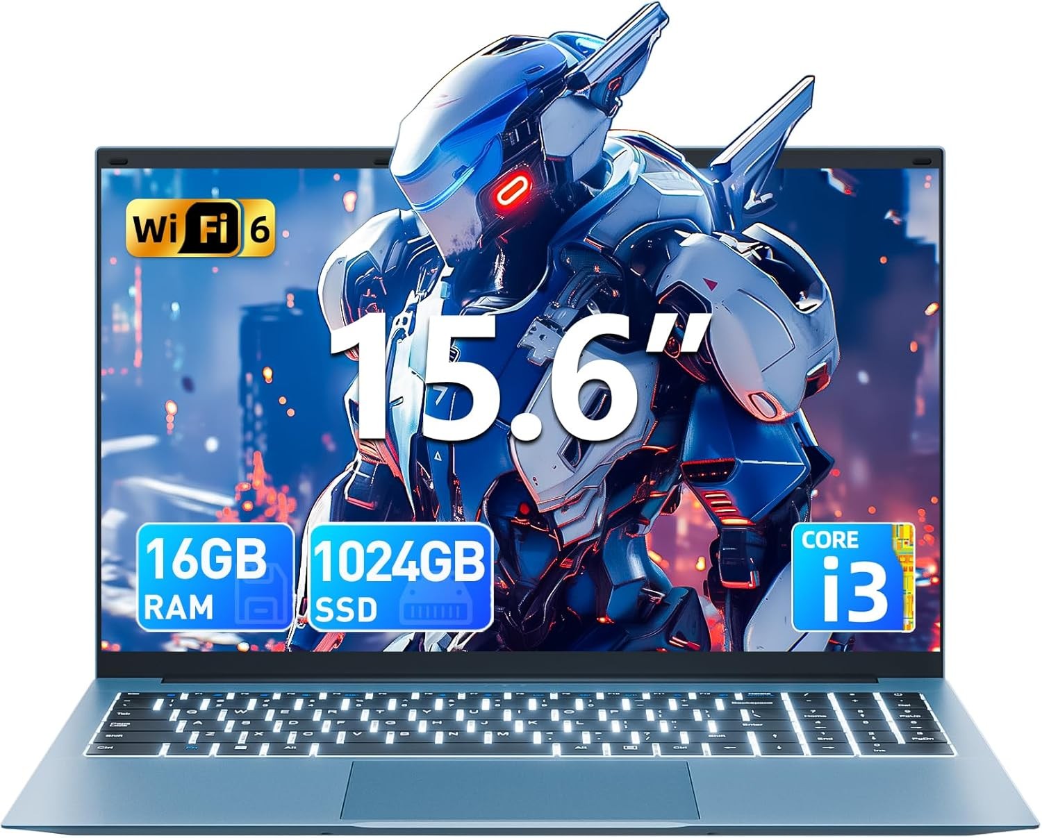 NEW SGIN 15.6" Laptop Win11 Intel i3-10100Y 16GB RAM 1TB SSD Wi-Fi 6 RJ45 USB-C