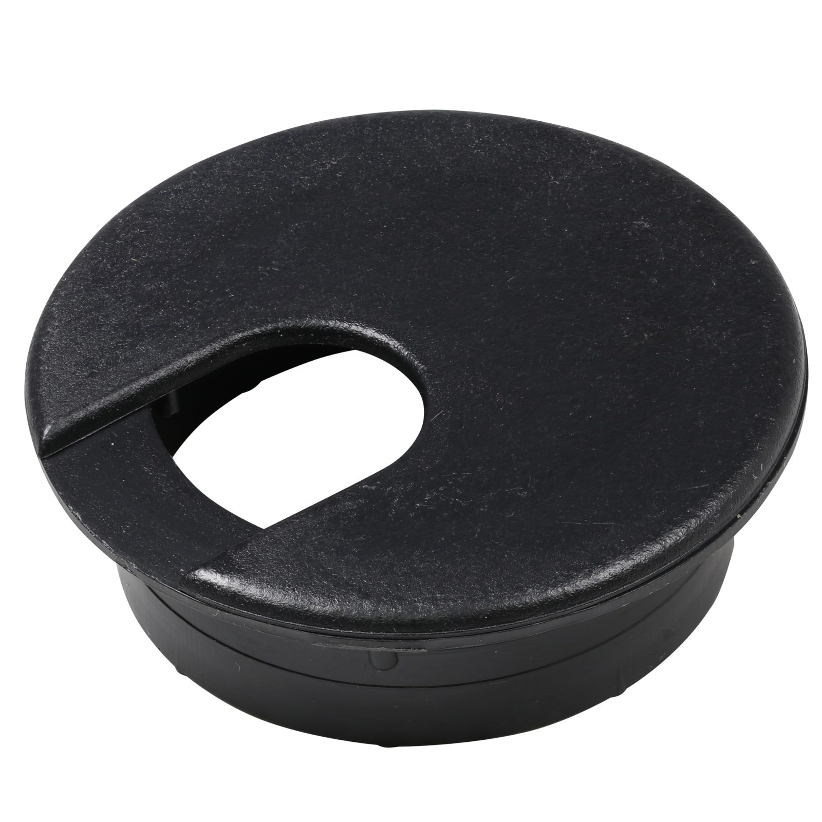 10 Pack 2" Black Round Cable Grommet Hole Covers for Desk/Table Wire Management