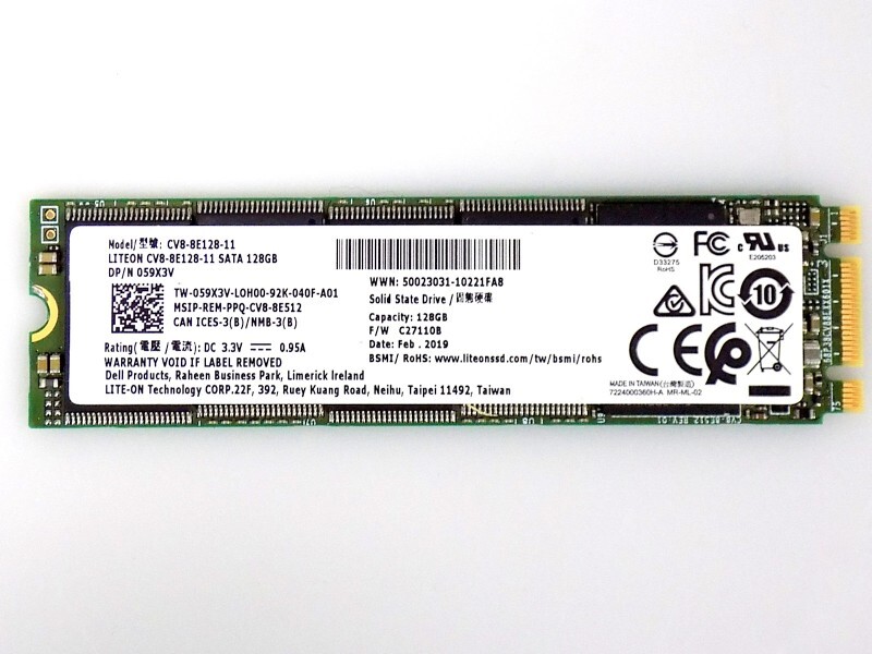 128GB Dell 059X3V LiteOn CV8-8E128-11 SATA M.2 PCI-Express 2280 SSD Hard Drive