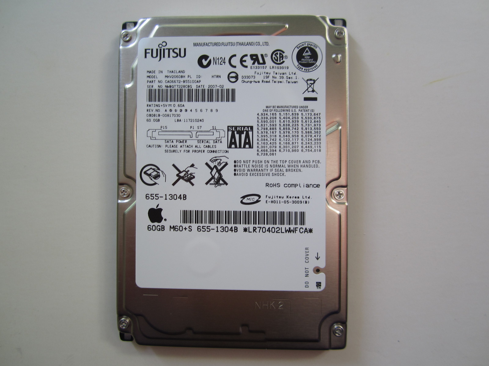NEW Sealed MHV2060BH PL 60GB Fujitsu 2.5" Hard Drive CA06672-B55100AP
