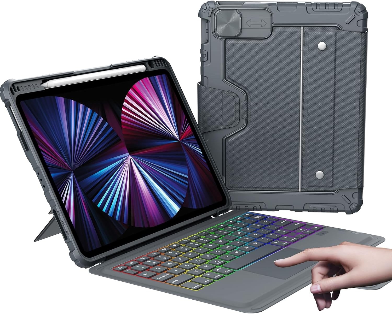 Nillkin Keyboard Case iPad Air 13" (M3,2025/M2,2024) iPad Pro 12.9" - Gray