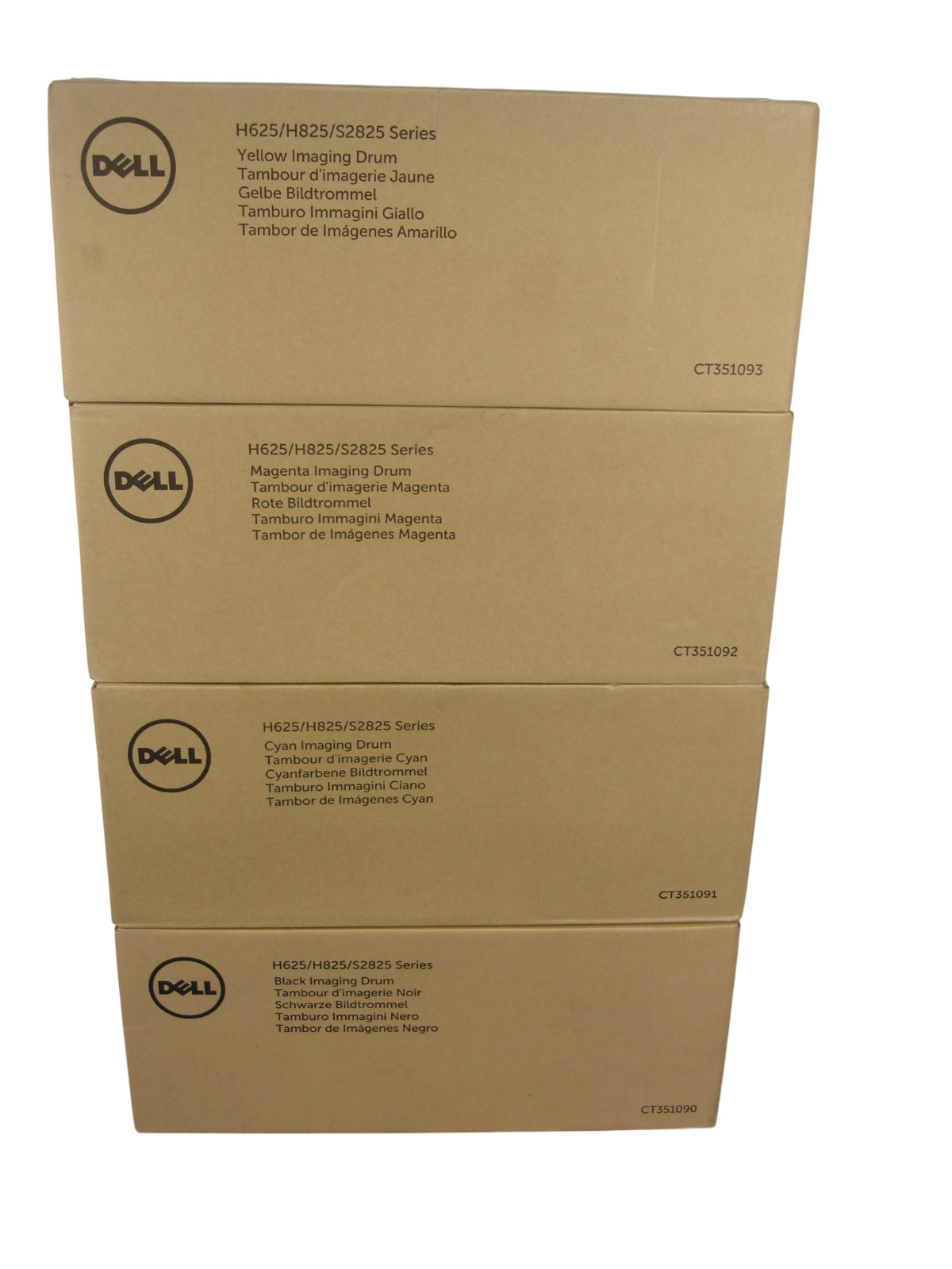 Set of 4 Dell OEM Imaging Drum H625, H825, S2825  Color Laser Printer Series