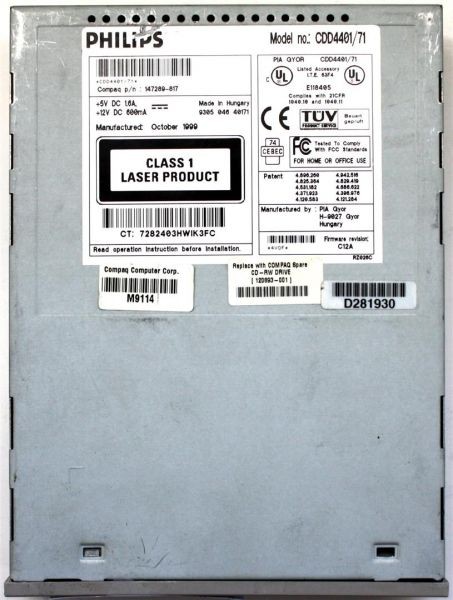 Cd-rom drive,cdd4401/71,grey;compaq 147289-817,120893-001