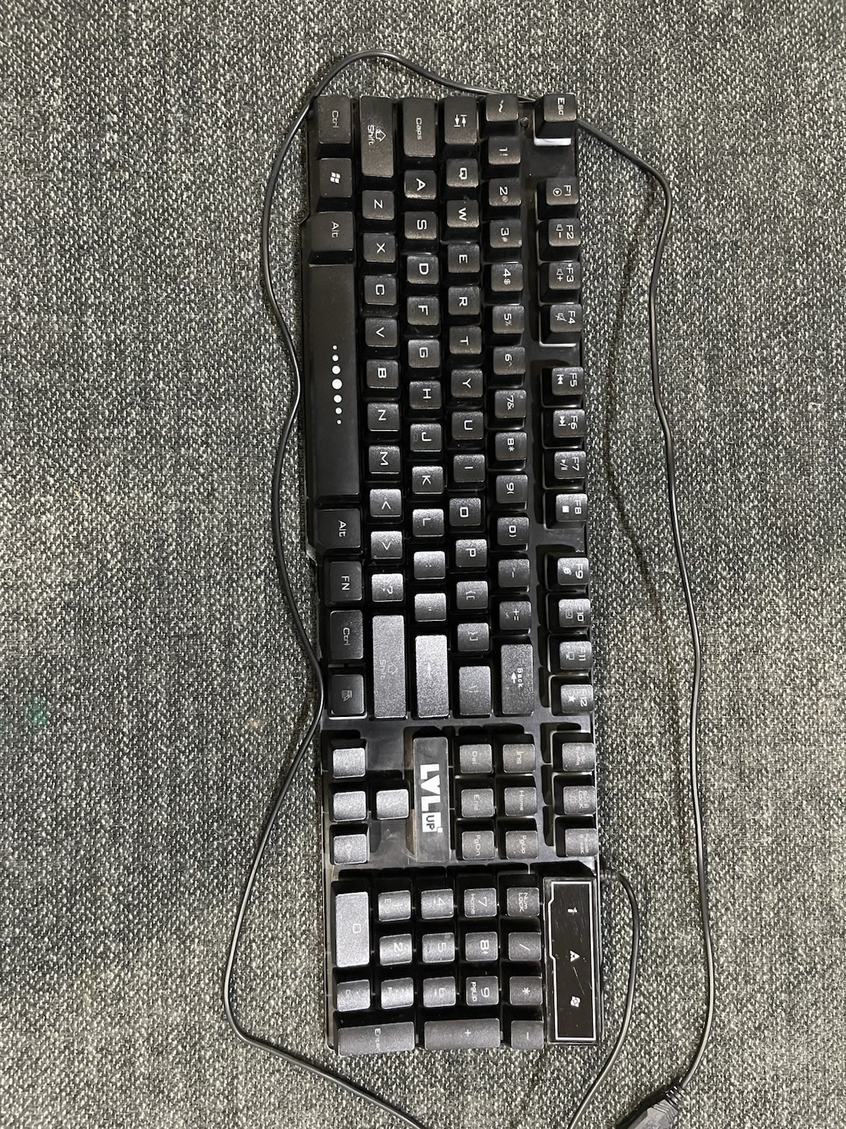 LVLUP Pro Gaming Keyboard LU734 Wired LED Semi-Mechanical Anti-Ghosting RGB New