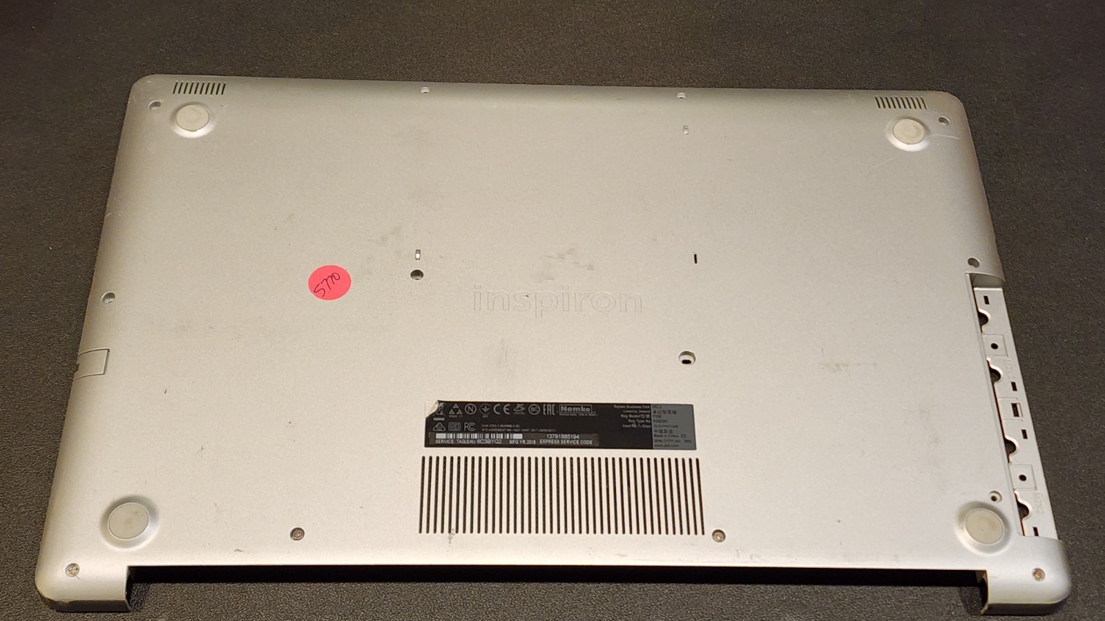 GENUINE DELL INSPIRON 17 5770 P35E BASE RAM COVER PK4P2 AP21D000110 8978