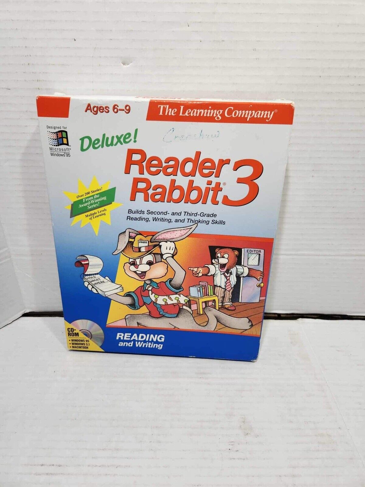 Deluxe Reader Rabbit 3 The Learning Company Big Box PC Game NEW DOS & WIN