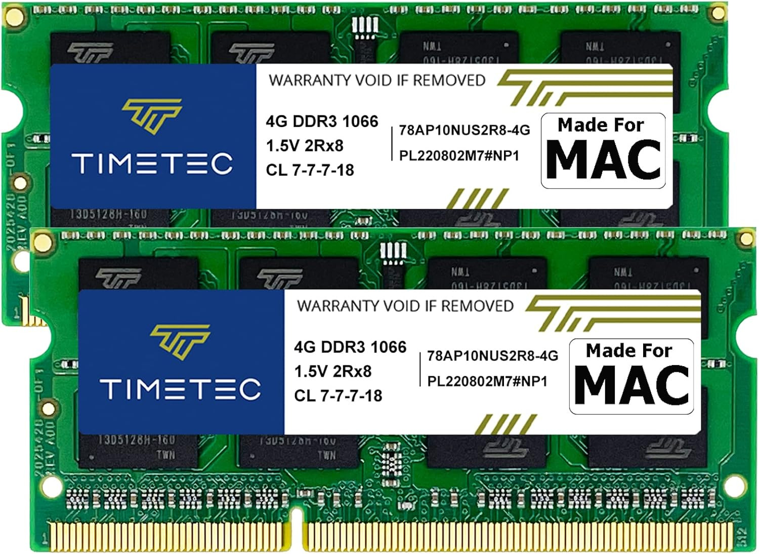 Timetec 8GB Kit(2X4Gb) Compatible for Apple DDR3 1067Mhz / 1066Mhz PC3-8500 for