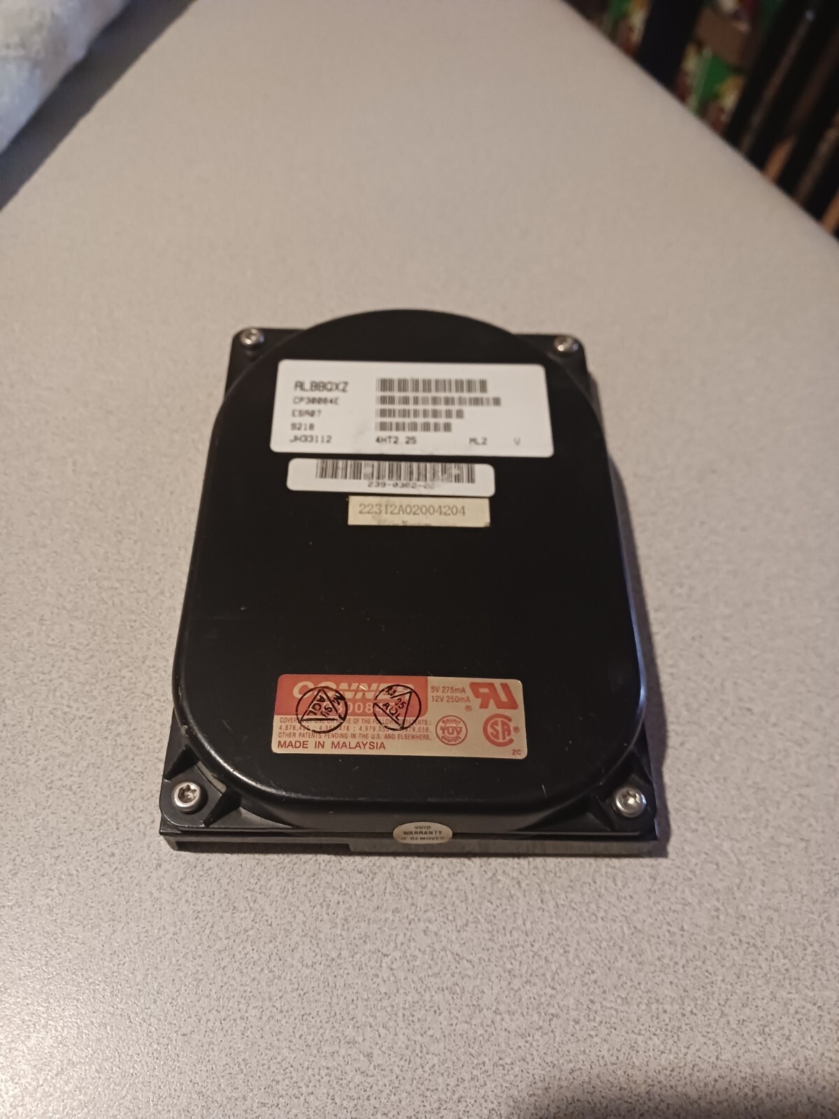 Conner 84mb Internal IDE CP30084E Vintage PC Hard Drive - Untested