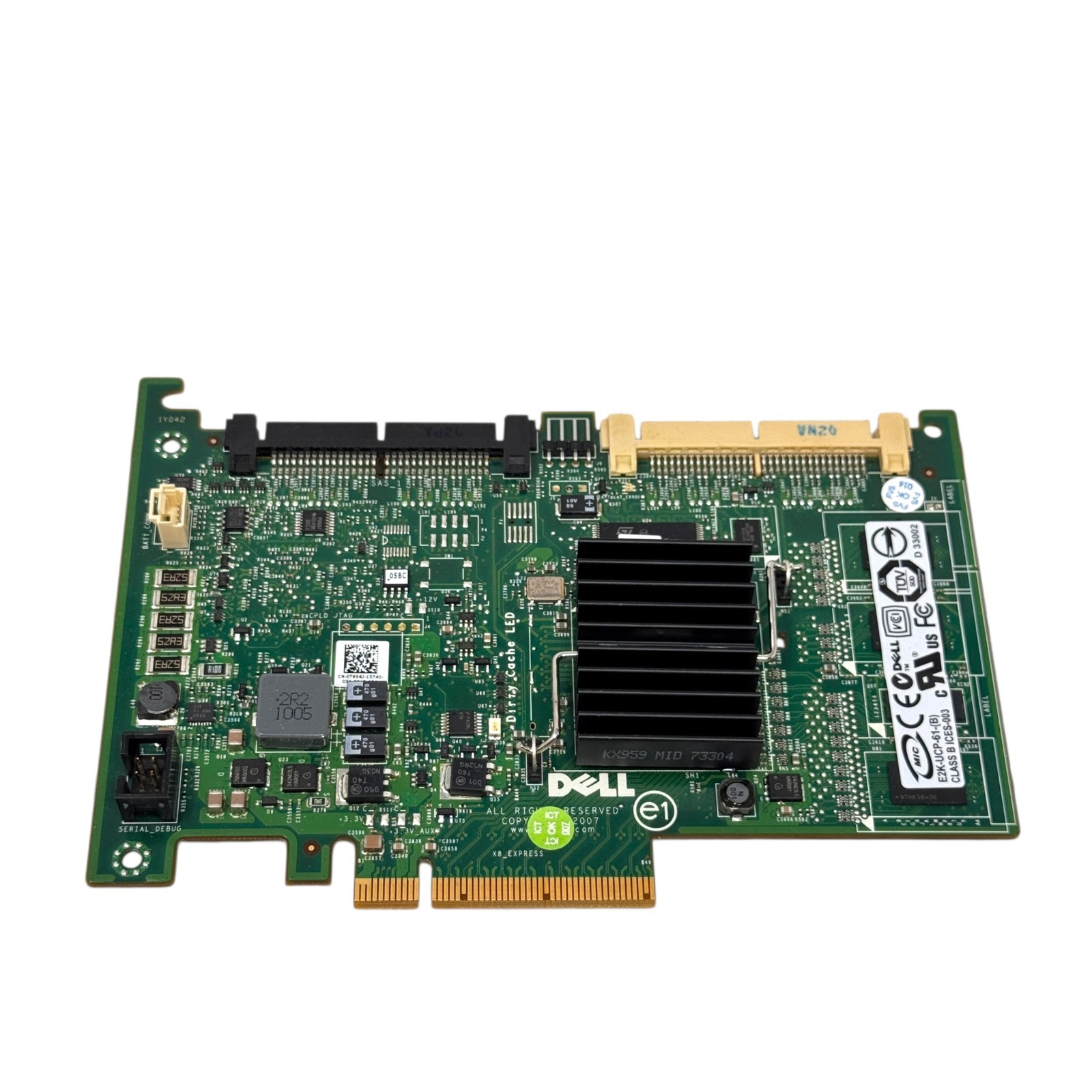 Dell PERC 6/i SAS RAID Controller Board 0T954J T954J KX959 UCP-61 PowerEdge PCIE