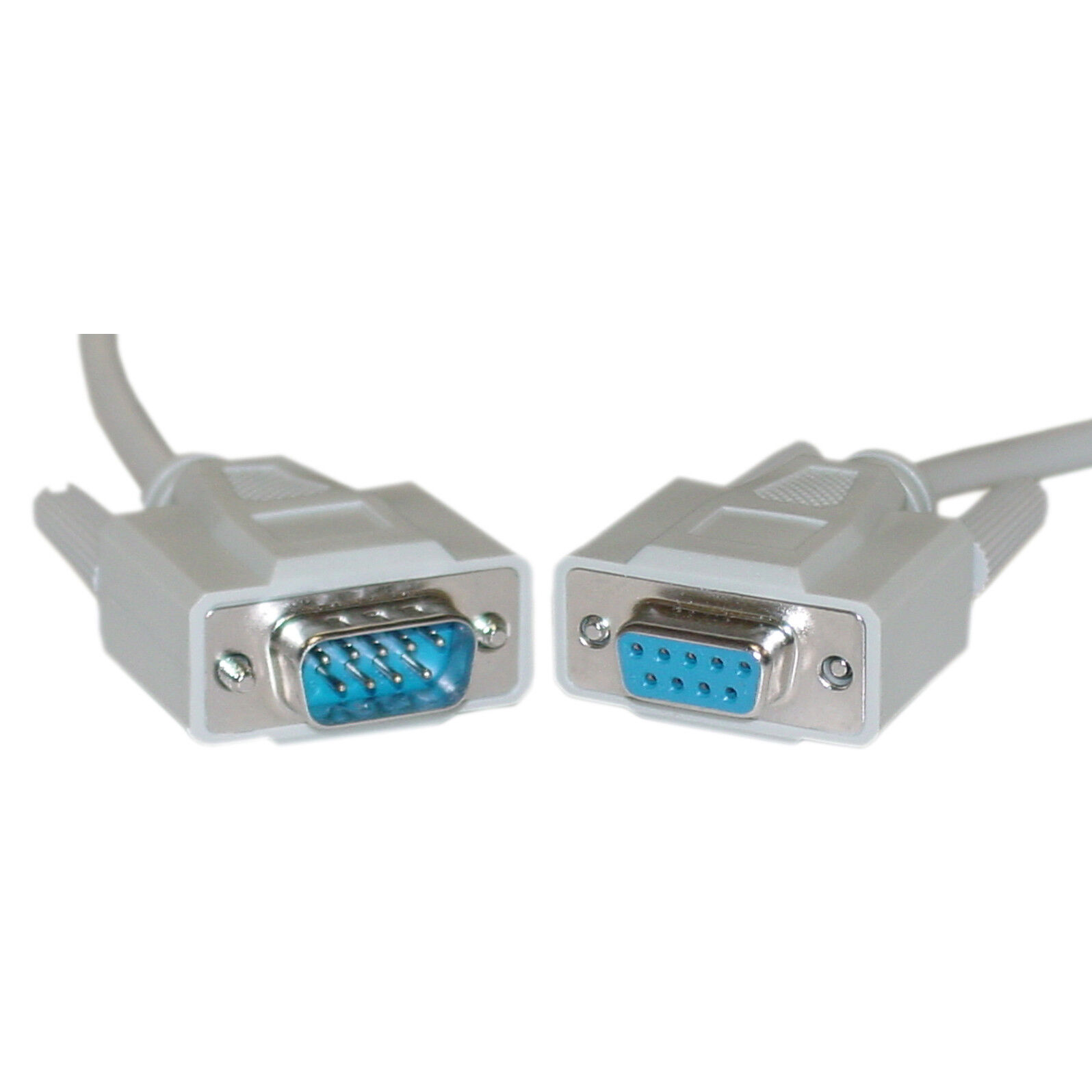 1ft Serial Extension Cable DB9 Male to DB9 Female RS-232 9 Conductor 10D1-03201