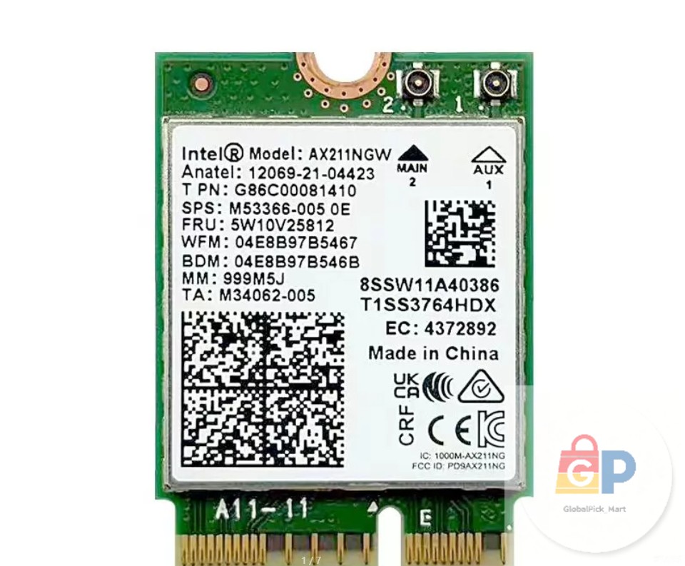 WiFi6E AX411NGW Network Card CNvio2 802.11ax 2.4/5/6GHz BT5.3 for Win10 11 12CPU