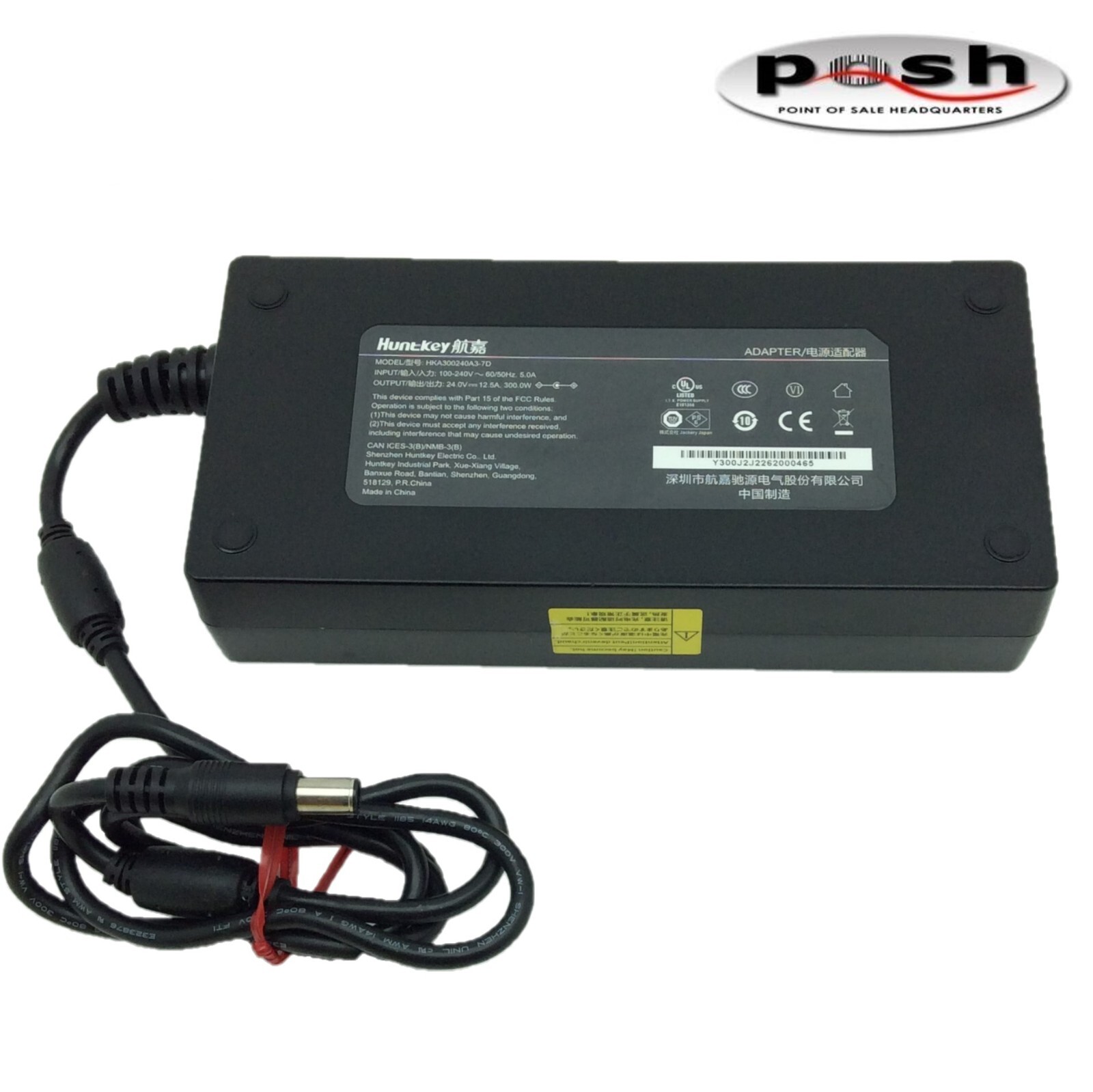 Genuine Huntkey Power Adapter HKA300240A3-7D for Jackery PTB152 Portable PS