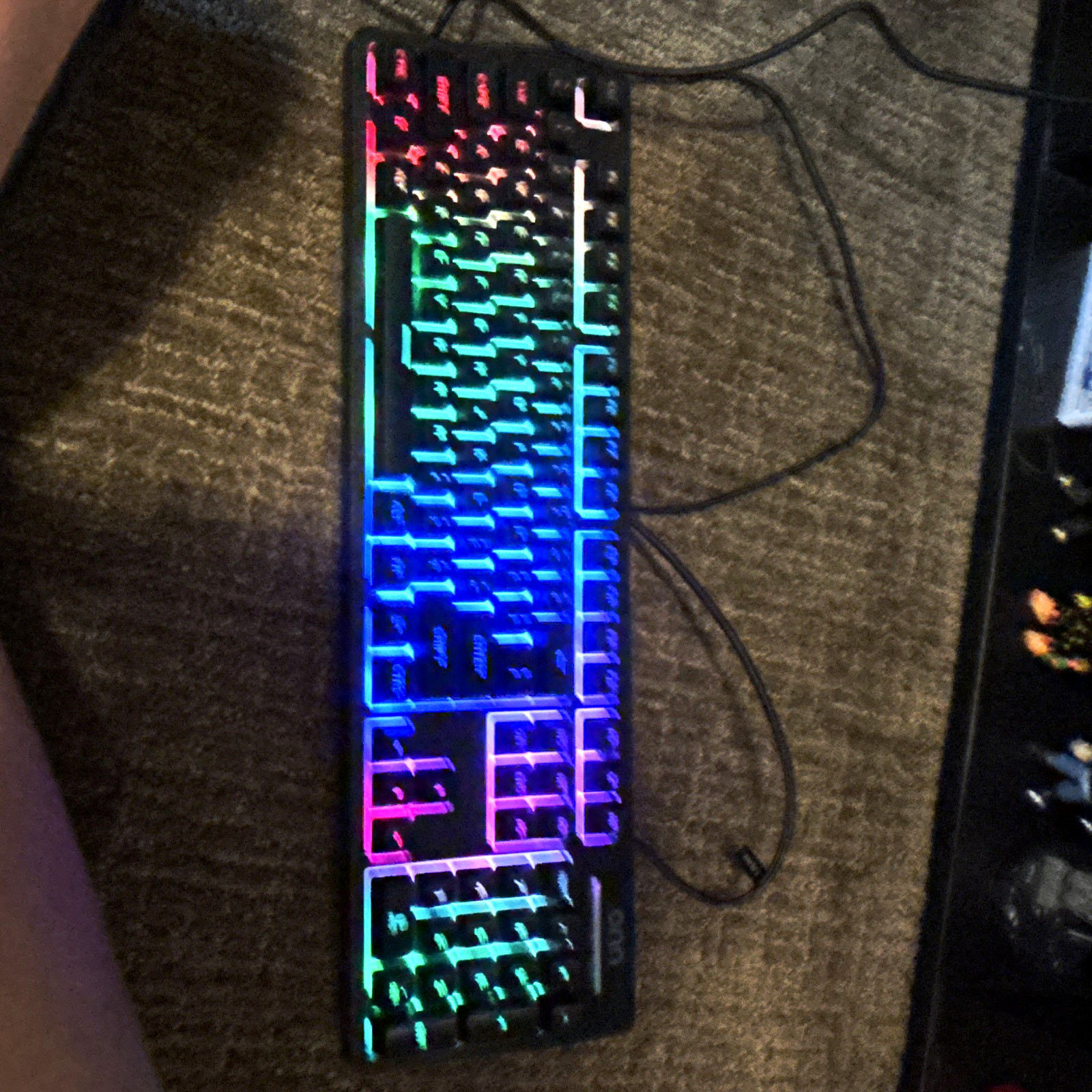 onn. Wired Gaming Keyboard, Black, Backlit RGB Lighting