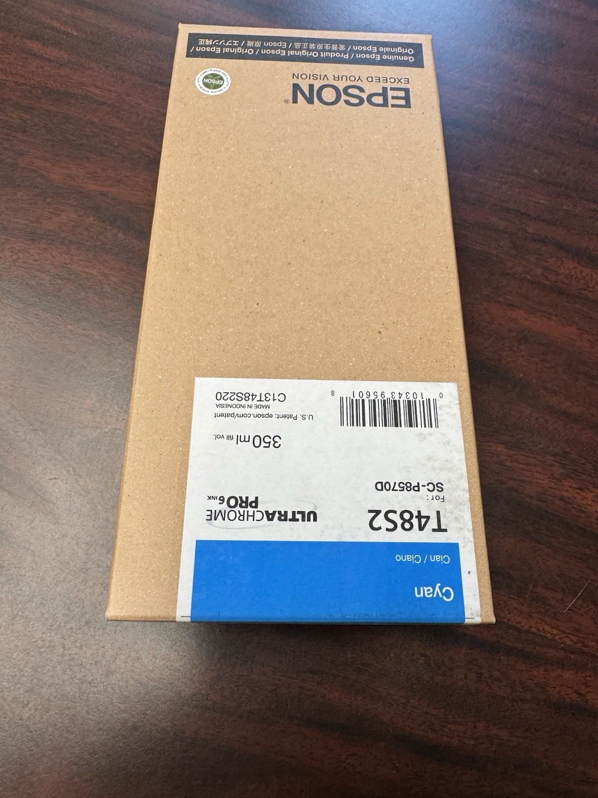 Epson Genuine/Original T48S2 Cyan UltraChrome PRO6 Ink for SC-P8570D 350ml
