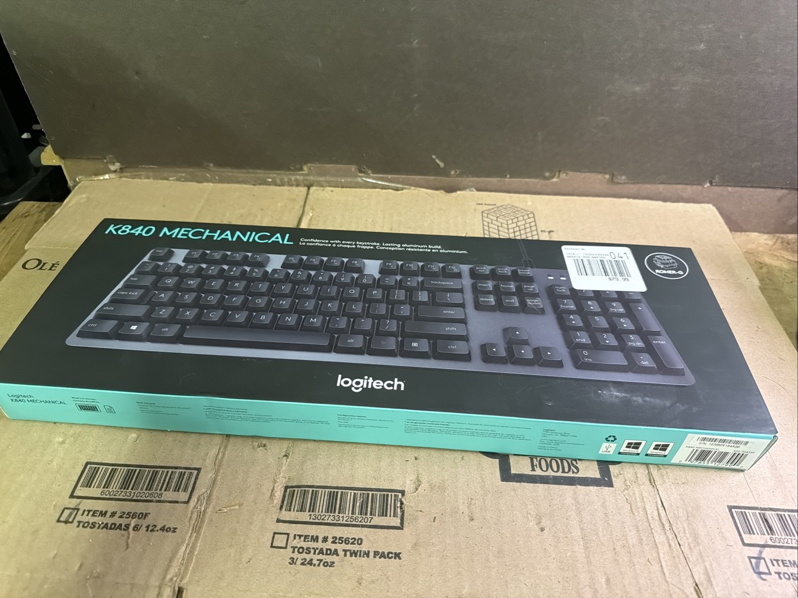 Logitech K840 Mechanical Keyboard with Romer G Switches  - Black