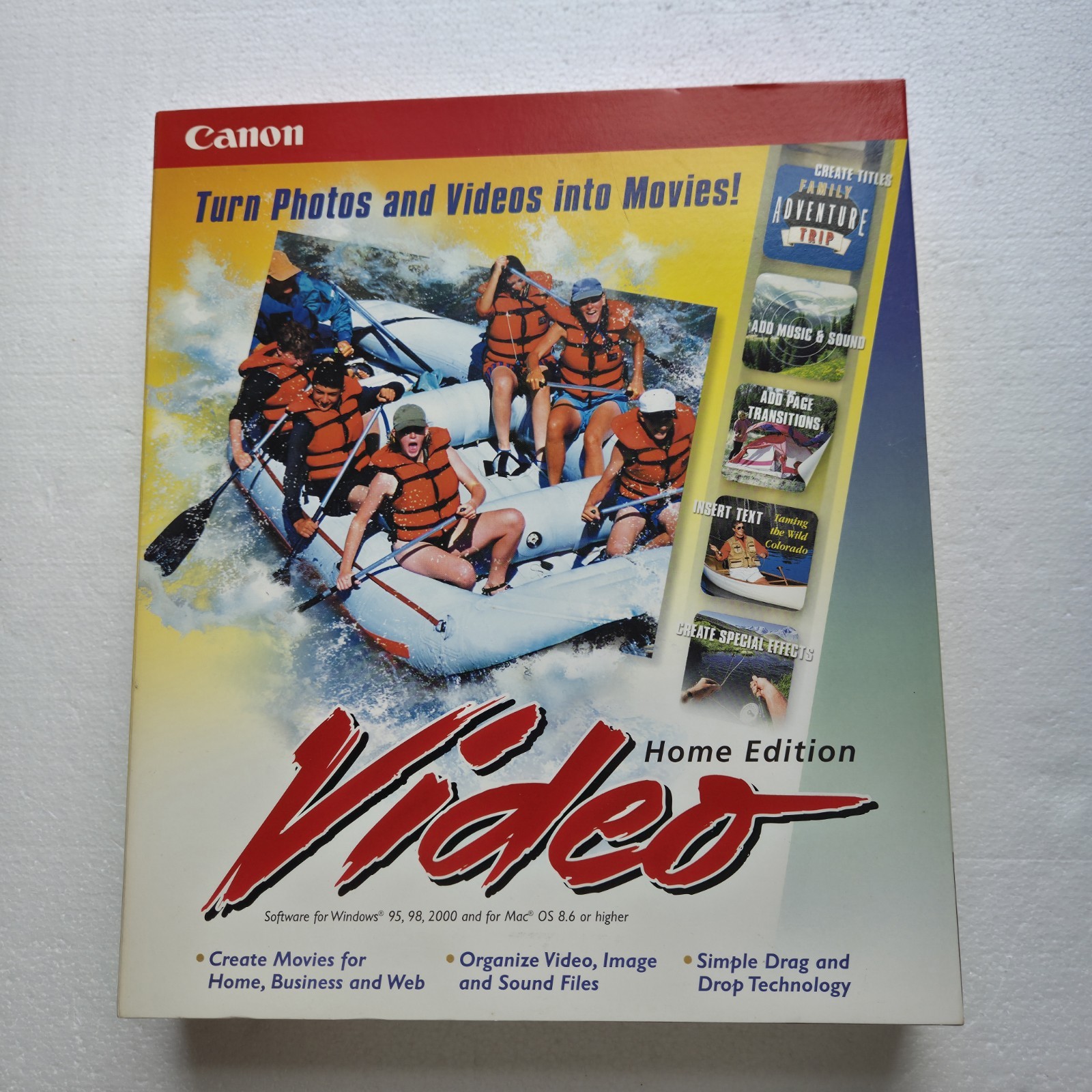 Vintage CANON VIDEO HOME EDITION, PC/MAC Software WINDOWS 95, 98, 2000 & MAC OS