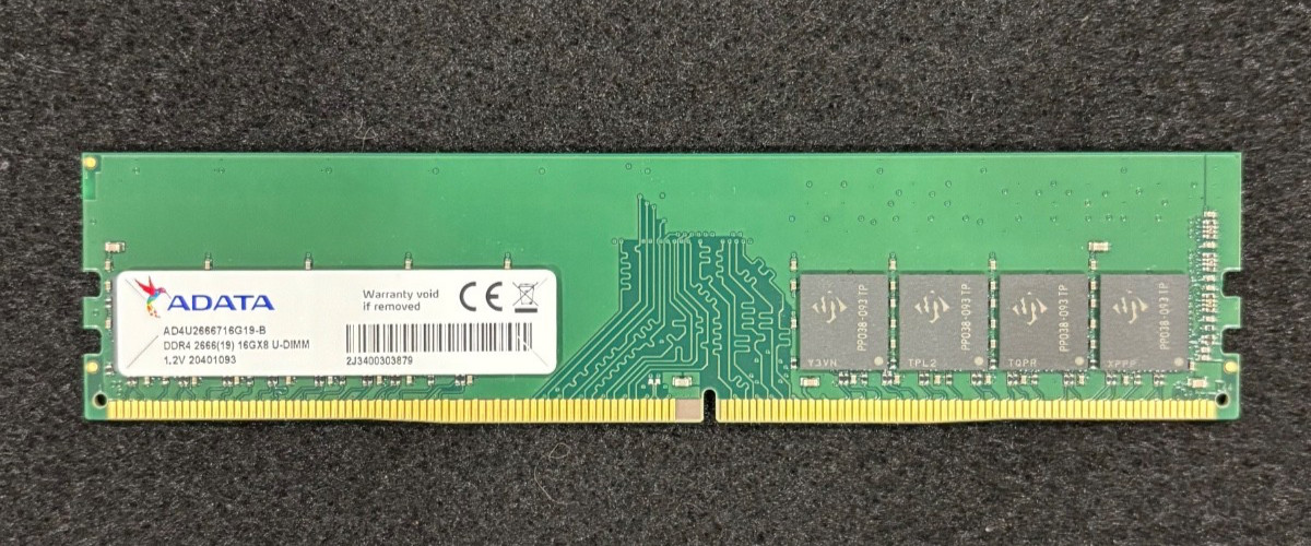 ADATA 16GB DDR4 2666MHz PC4-21300 UDIMM Desktop RAM Non-ECC AD4U2666716G19-B
