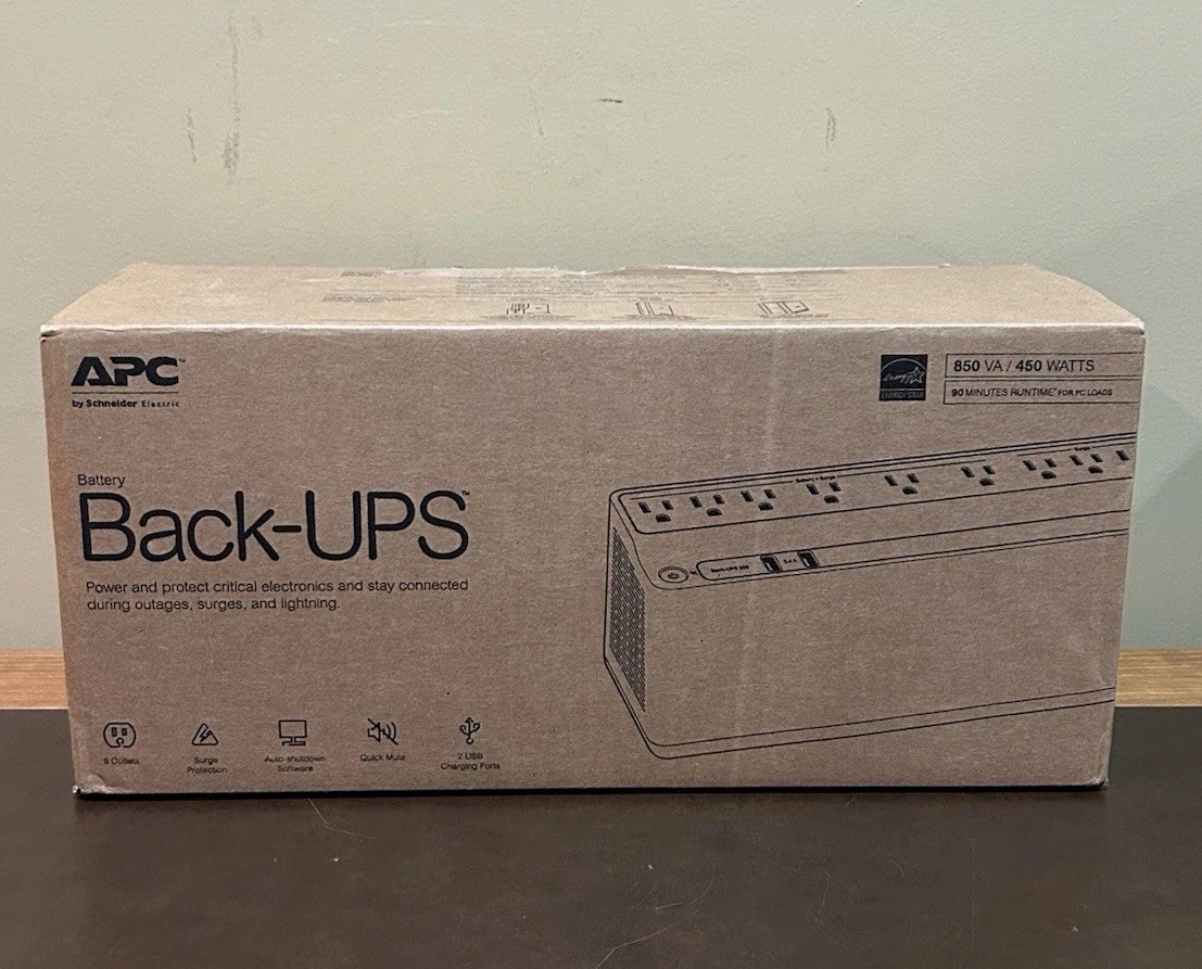 APC Back-UPS BE850M2 850VA / 450 WATTS, 2 USB Ports NEW Original Box