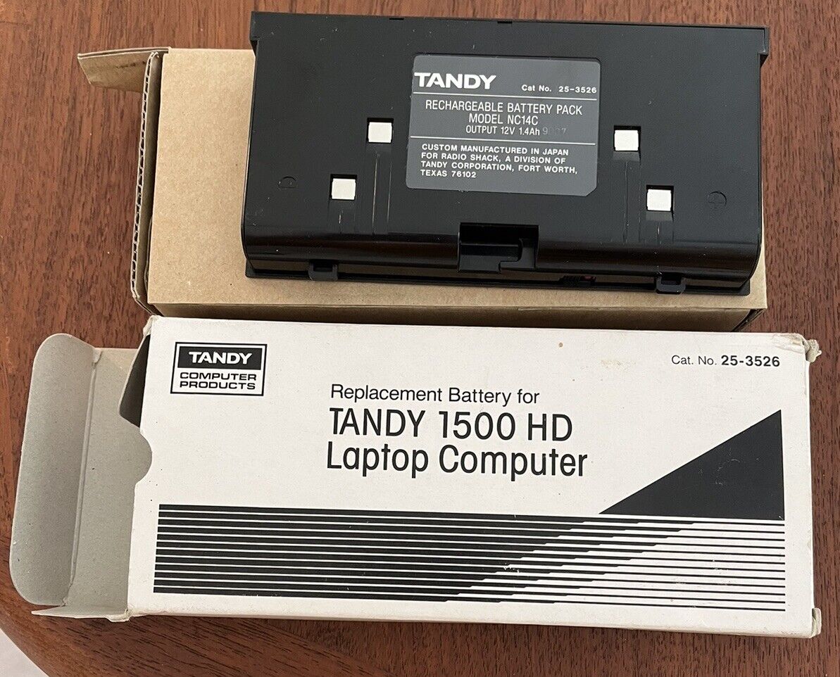 Vintage Tandy 1500hd Laptop Computer Battery