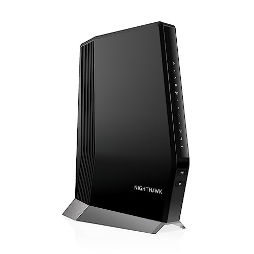 NETGEAR NIGHTHAWK CABLE MODEM AND WIFI 6 ROUTER COMBO CAX80 - BLACK