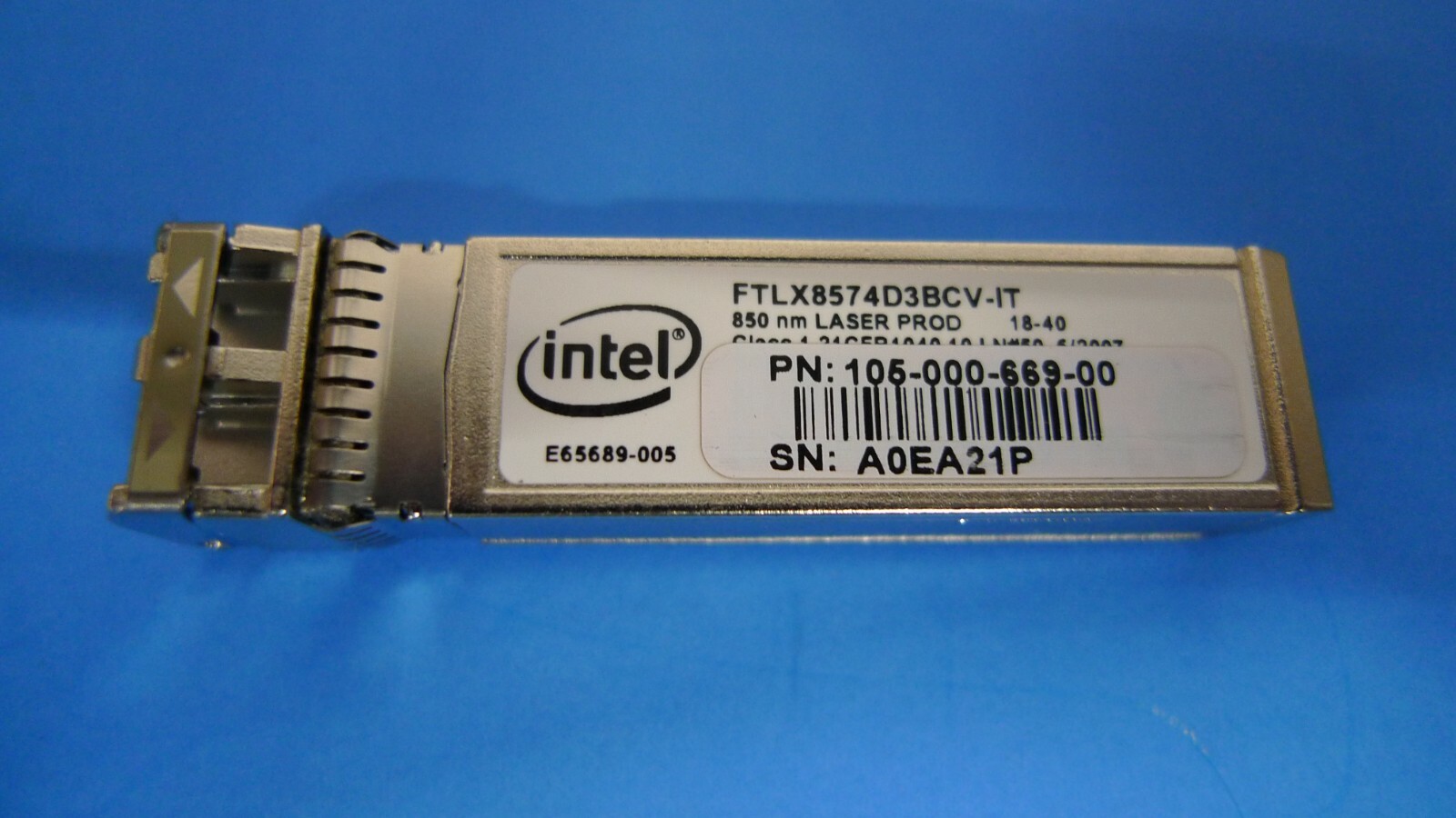 Intel 10G SR 850NM SFP+ Transceiver FTLX8574D3BCV-IT 105-000-669-00