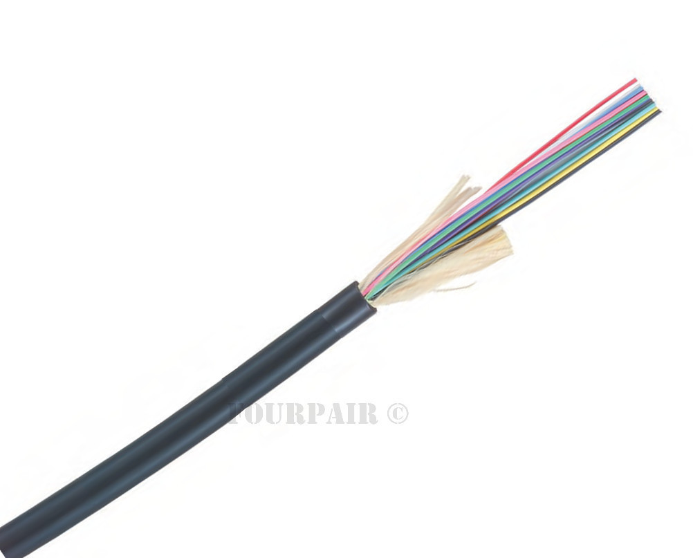 Indoor/Outdoor 6-Strand Multimode Tight Buffered 62.5 Fiber Optic Cable - 1000FT