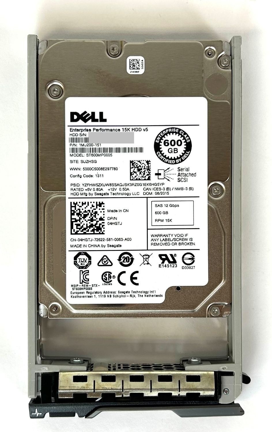 Dell 04HGTJ 600GB 15K RPM SAS 12Gb/s 2.5" SFF Hard Drive | ST600MP0005
