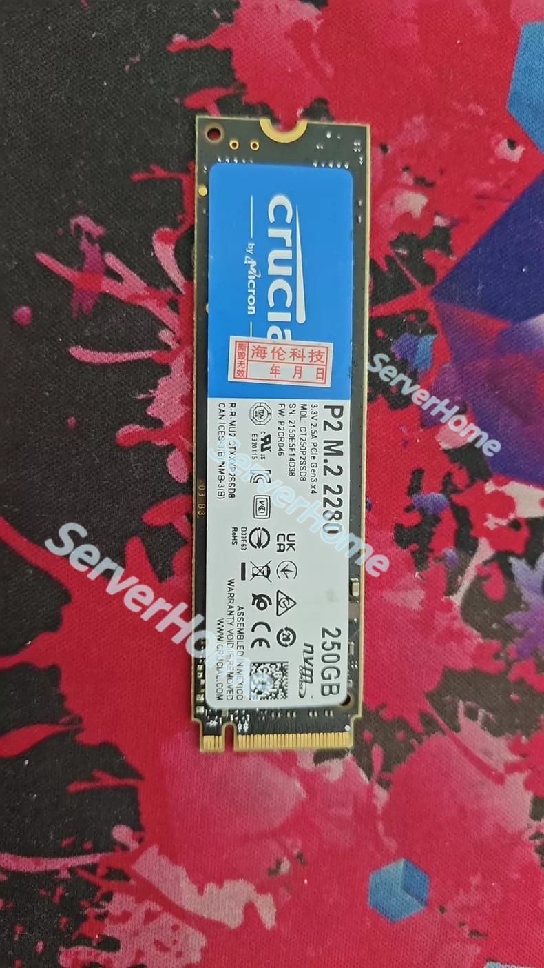 Crucial P2 250GB M.2 NVMe SSD