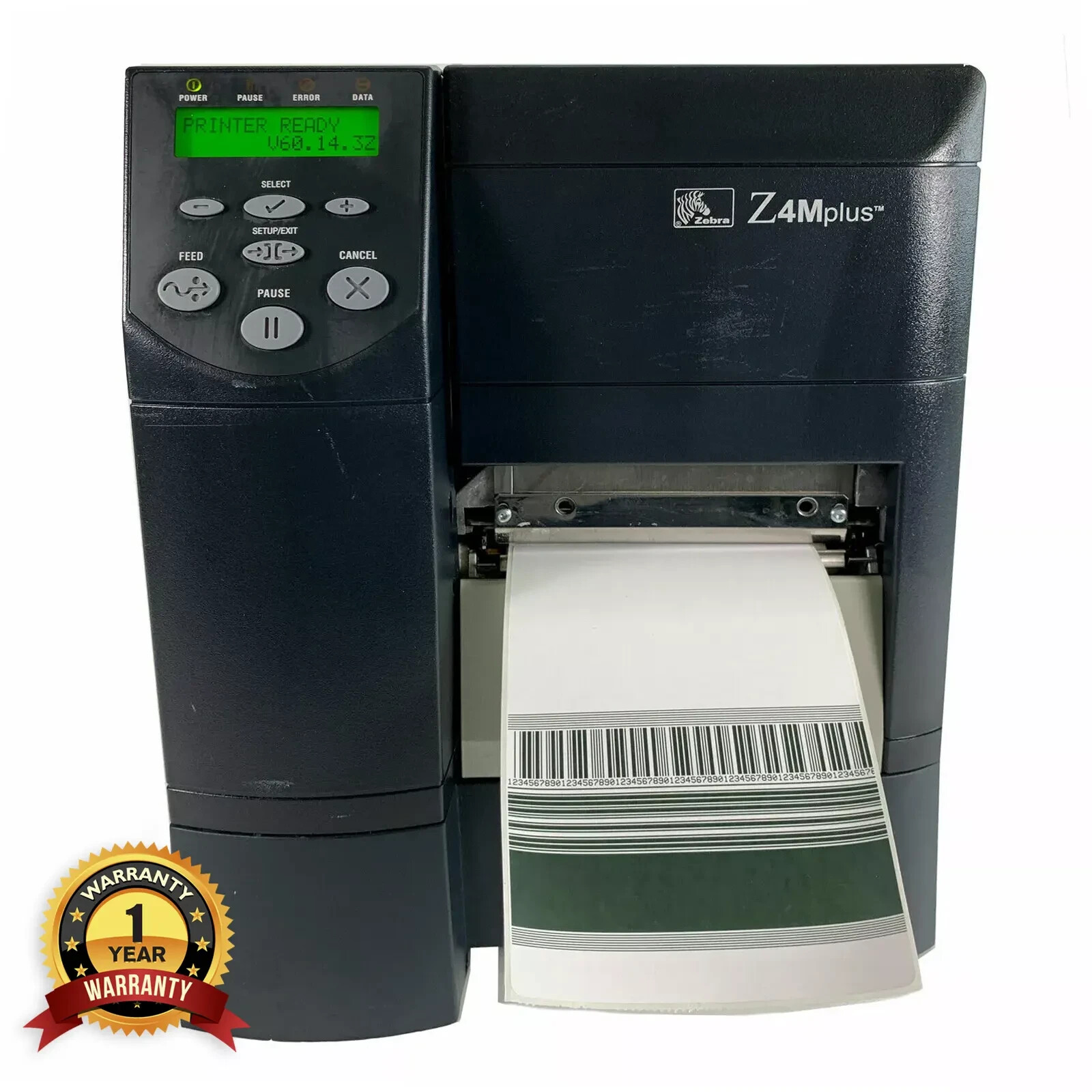 Refurbished Zebra Z4M Plus Thermal Transfer Barcode Label Printer 1 YR WARRANTY