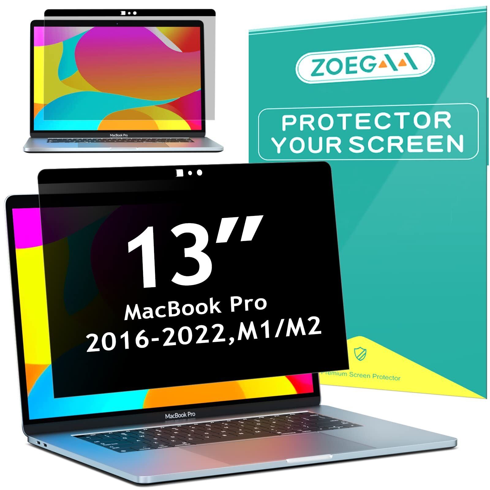 Privacy Screen Macbook Pro 13 Inch, Webcam Cover Slider Anti Blue Light Magne...