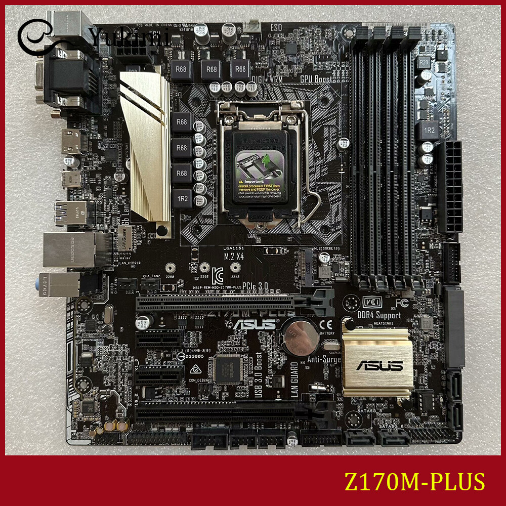 FOR ASUS Z170M-PLUS DDR4*4 64GB LGA 1151 HDMI VGA DVI Micro ATX Motherboard Test