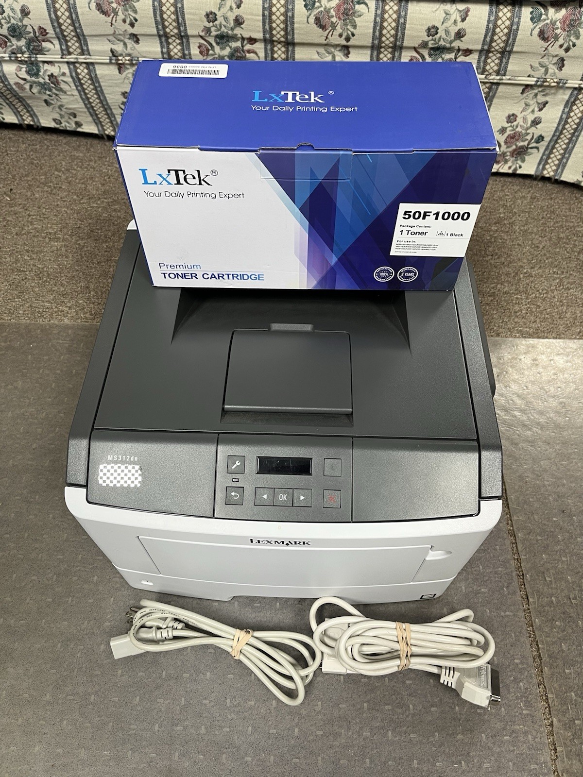 Lexmark MS312dn Monochrome Laser Printer 1200x1200 DPI with Cords Drum & Toner