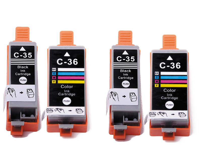 Replacement PGI-35BK CLI-36 Ink Cartridge Set for Canon Pixma iP100 iP110 TR150 