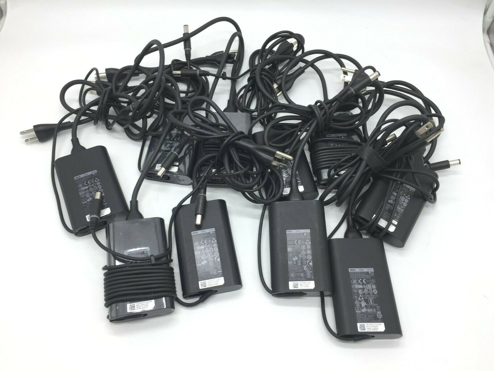 Lot 10 Dell 65W 19.5V slim 7.4mm 5.0mm AC Adapter Charger Laptop mixed 3180 3189