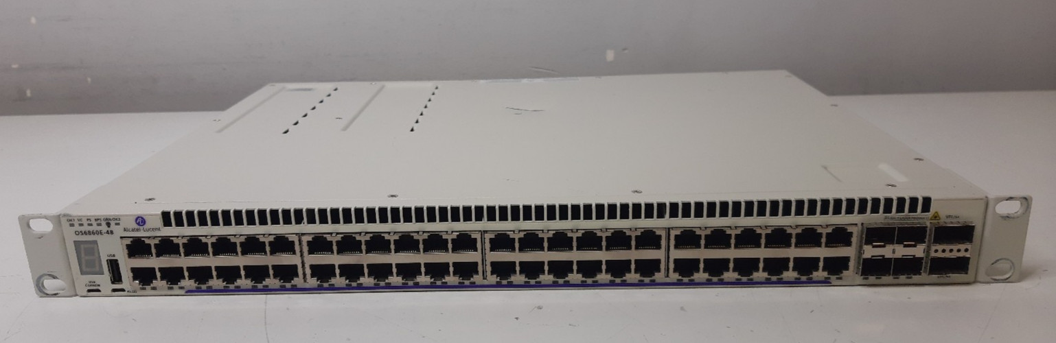 Alcatel-Lucent OmniSwitch 6860E 48 Port Gigabit Switch Dual PSUs OS6860E-48