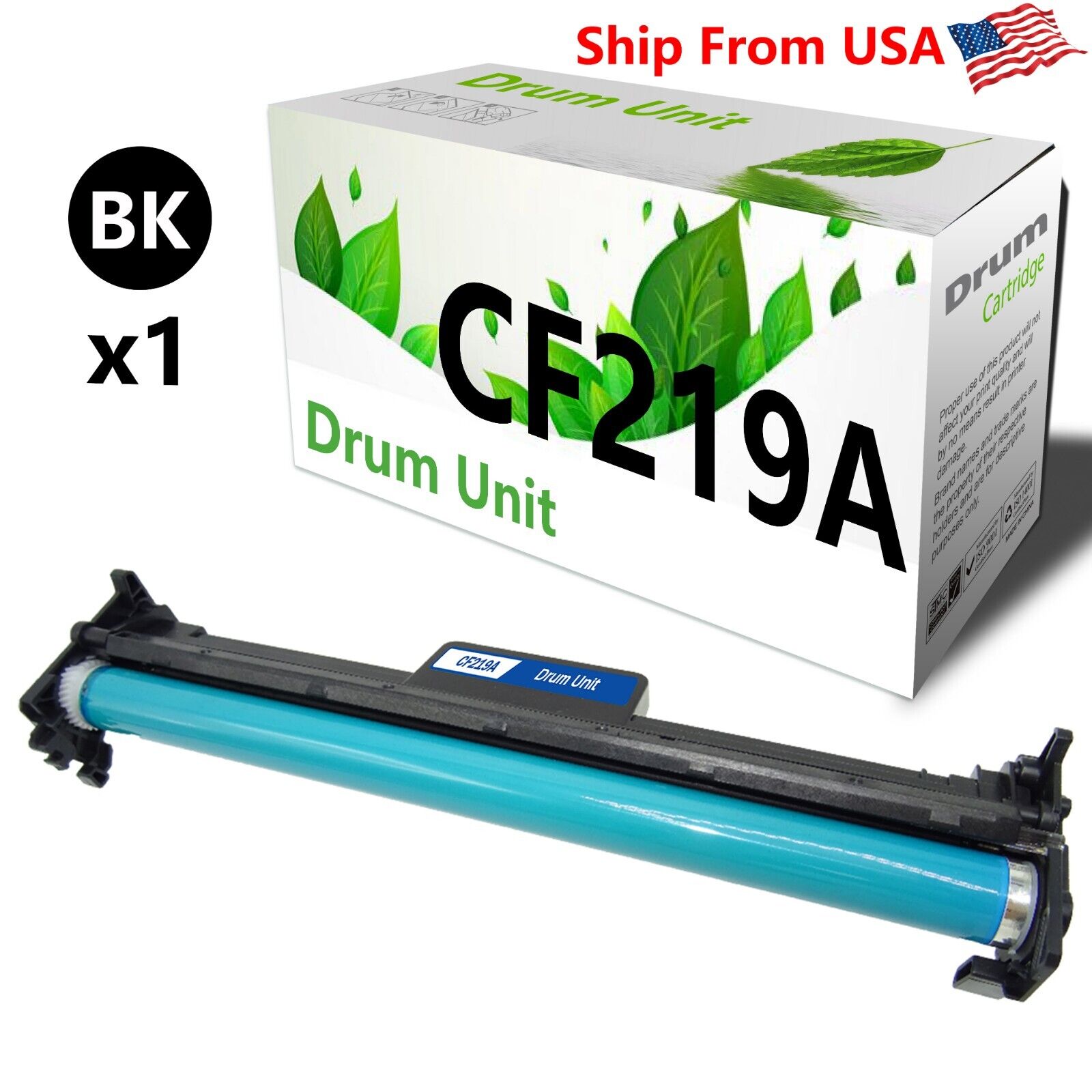 1 Pack 19A CF219A Black Drum Unit 219A for M132a 132nw Laser Printer
