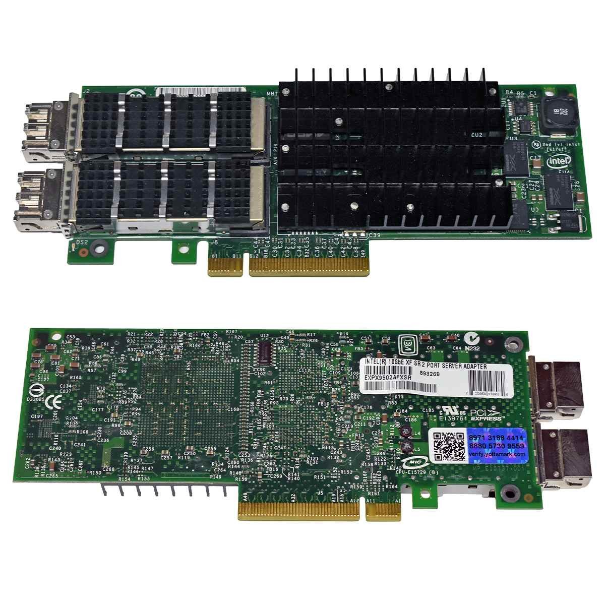 Intel 10GbE XF SR2 Dual Port 10GE Server Adapter EXPX9502AFXSR No Bracket