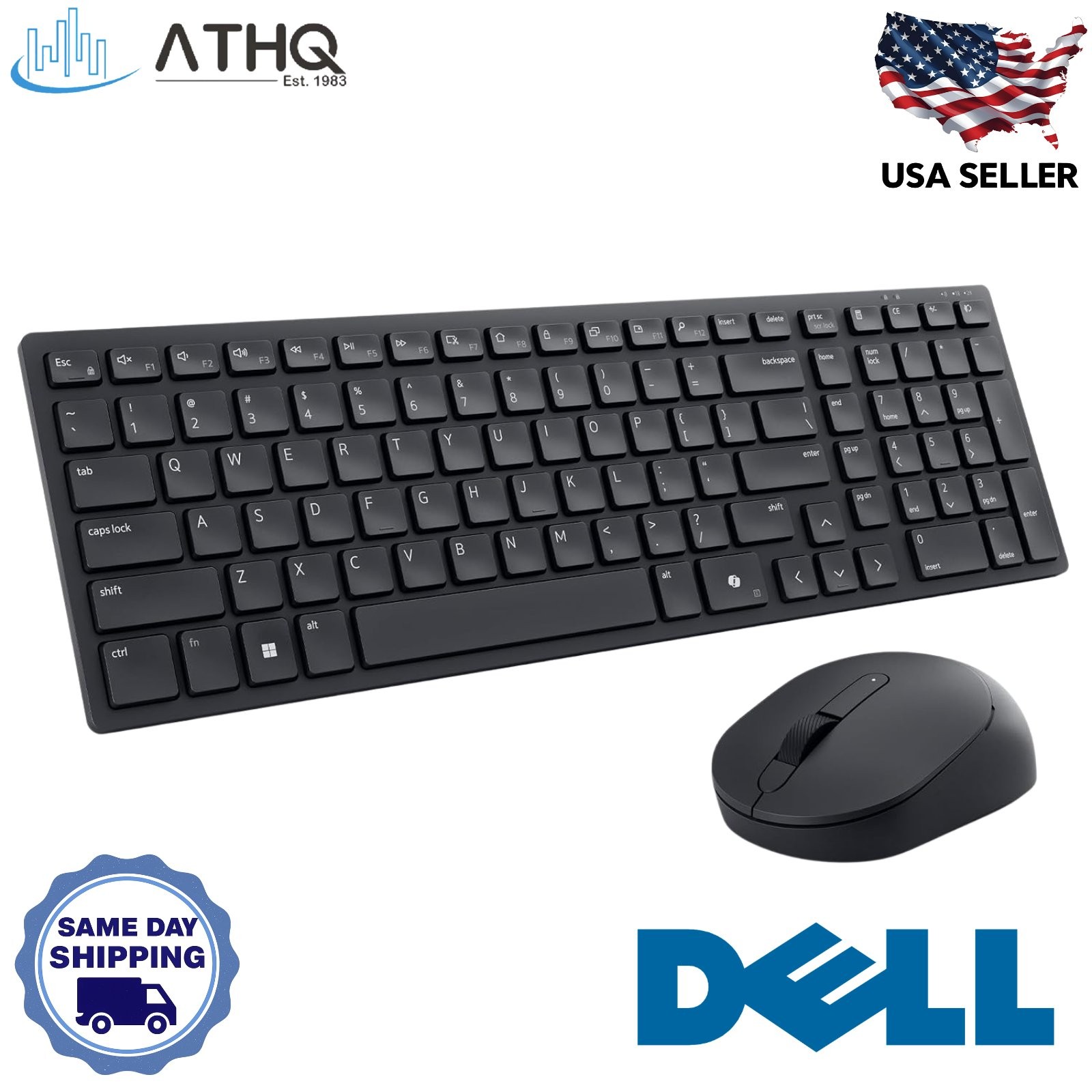 Dell KM555 Pro Compact Silent Wireless Keyboard Mouse 4020 DPI Bluetooth USB NEW